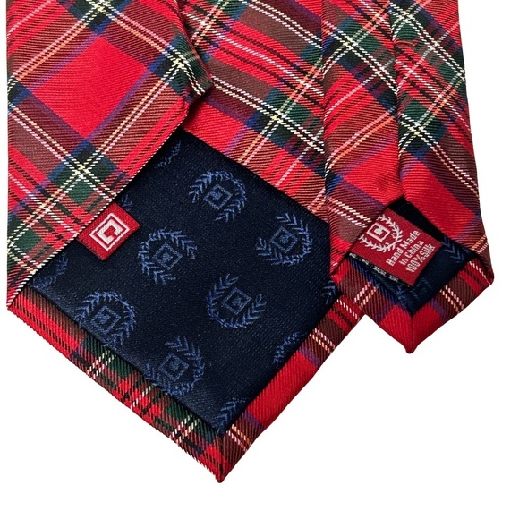 Ralph Lauren Chaps Silk Necktie Tie Schoolboy Schoolgirl Plaid Hand Made NWOT - Picture 4 of 10
